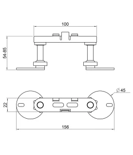 Регулируемые ножки для трапа Wonzon & Woghand WW-651004 чёрный