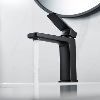 Смеситель для раковины Shevanik S9901H чёрный Смеситель для раковины Shevanik S9901H чёрный