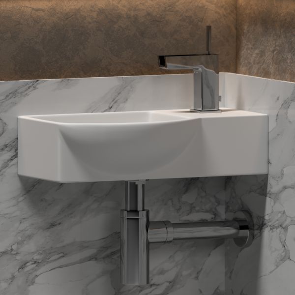 Подвесная раковина Ceramica Nova Element CN6039L 40см отверстие под смеситель справа белый