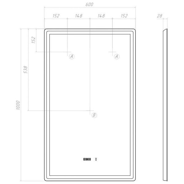 Зеркало с подсветкой Vigo Roberta Luxe 293 60 см