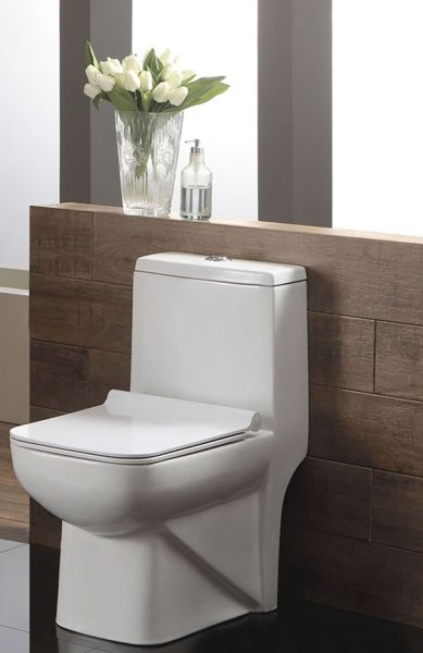 Унитаз-моноблок Azario Zeno AZ-1169 ободковый с быстросъемным сиденьем Slim микролифт