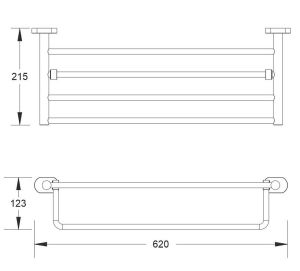 Полка для полотенец Shevanik SG5108 хром