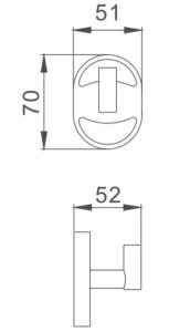 Крючок для ванной комнаты Haiba HB1905-1 хром