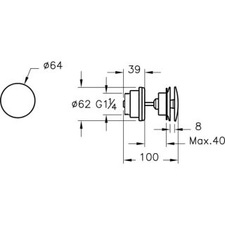 Донный клапан VitrA Origin A4514926