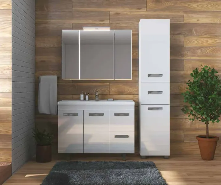 Зеркальный шкаф с подсветкой Vigo Plaza zsh.PLA.100.El 100 см белый