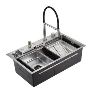 Многофункциональная мойка для кухни Gappo GS7547-15 сатин