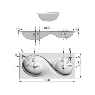 Раковина Velvex PULSUS rkPUL.140-81, белый Раковина Velvex PULSUS rkPUL.140-81, белый