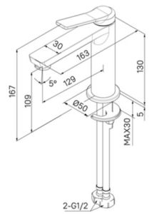 Смеситель для раковины IDDIS Parker PARBL00i01 чёрный матовый