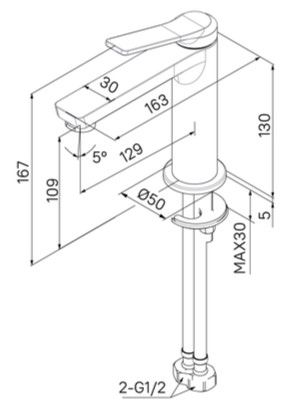 Смеситель для раковины IDDIS Parker PARBL00i01 чёрный матовый
