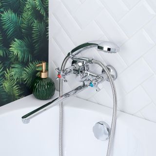 Смеситель для ванны с душем BOOU BA5333-4-B723-C018 хром Смеситель для ванны с душем BOOU BA5333-4-B723-C018 хром