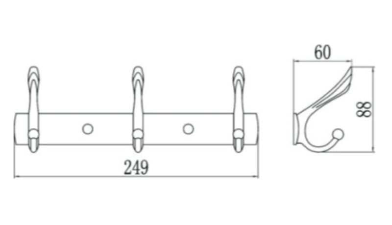 Крючки РМС A5027 хром