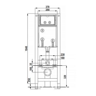 Инсталляция для подвесного унитаза Azario AZ-G12 механическая