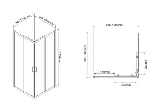 Душевой уголок Azario Paris AZ-R06-100-BGL-CHC 100x100 см профиль брашированное золото стекло шиншилла
