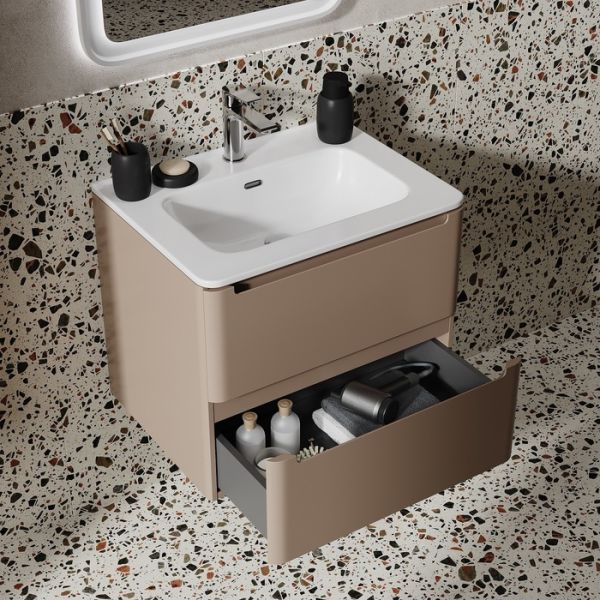 Подвесная тумба с раковиной IDDIS Edifice EDI60C0i95K 60см капучино