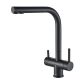 Смеситель для кухни Swedbe Selene Plus K8144ВМ в комплекте с фильтром Аквафор Морион чёрный