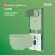 Комплект унитаз с инсталляцией IDDIS Бэйсик (Basic) BASAI02i73 клавиша смыва чёрная
