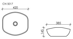Раковина Ceramica Nova Element CN5017 42см белый