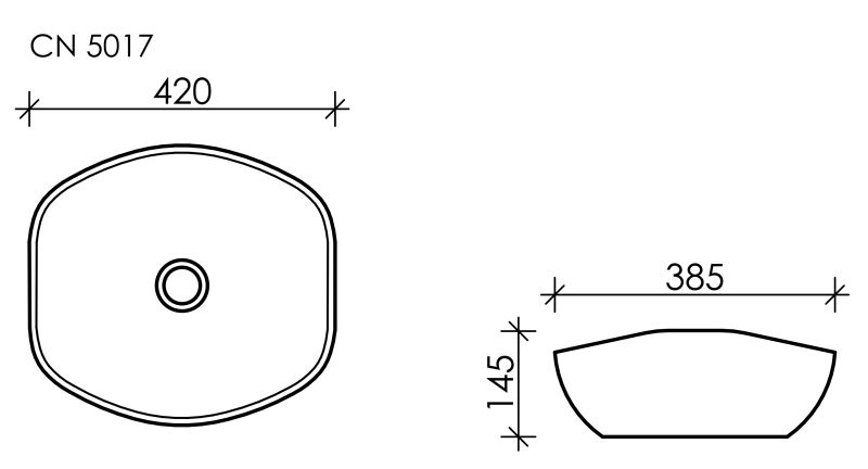 Раковина Ceramica Nova Element CN5017 42см белый