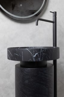 Пьедестал для раковины Armadi Art Sole Corian 801-Base-BWood чёрный Пьедестал для раковины Armadi Art Sole Corian 801-Base-BWood чёрный