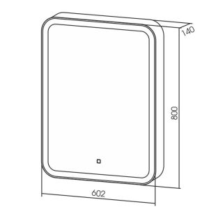 Зеркальный шкаф с подсветкой Azario Фиджи LED-00002364 60 см белый