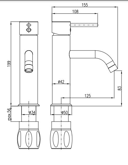 Смеситель для раковины Rav Slezak Seina SE922.5SM бронза
