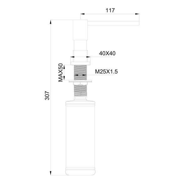 Дозатор для мыла Wonzon & Woghand WW-88SD01-MW белый матовый