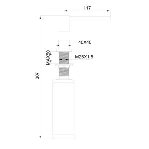 Дозатор для мыла Wonzon & Woghand WW-88SD01-MB чёрный матовый