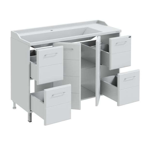 Напольная тумба под раковину Санта Омега 207043 120 см белый