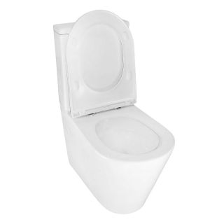 Унитаз-компакт Azario Mizen AZ-8300 безободковый торнадо белый