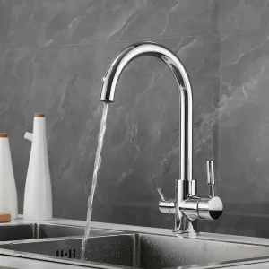 Смеситель для кухни Shevanik S168 с подключением фильтра хром