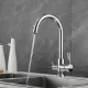 Смеситель для кухни Shevanik S168 с подключением фильтра хром