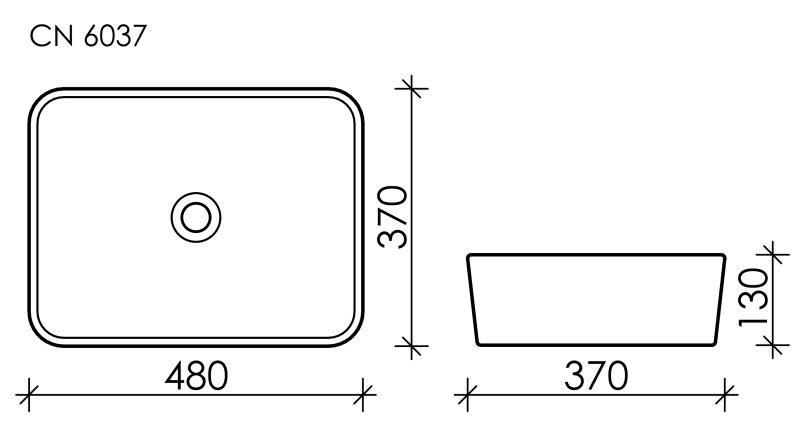 Раковина Ceramica Nova Element CN6037 48см белый