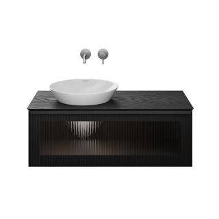Тумба под раковину Kerama Marazzi Iconico IC.100.1\BLK 100 см чёрный матовый Тумба под раковину Kerama Marazzi Iconico IC.100.1\BLK 100 см чёрный матовый