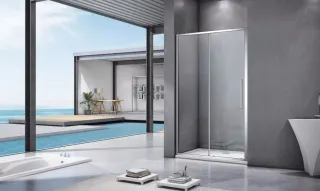 Душевое ограждение Good Door Idea WTW-120-C-CH 120*195 см профиль хром, стекло прозрачное