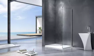 Душевое ограждение Good Door Idea WTW-130-C-CH 130*195 см профиль хром, стекло прозрачное