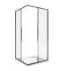 Душевое ограждение Good Door Idea CR-100-C-B 100*100 профиль чёрный, стекло прозрачное