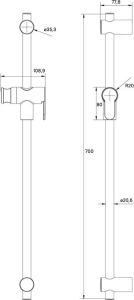 Стойка для душа IDDIS Ray (RAY70C0i17)