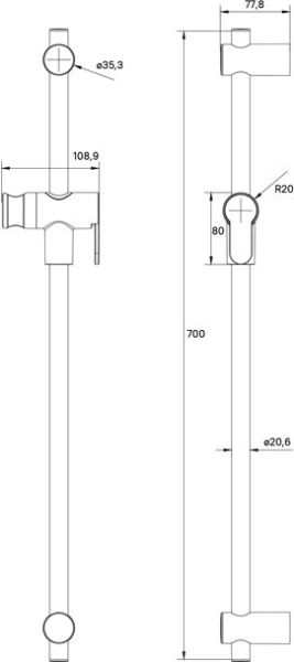 Стойка для душа IDDIS Ray RAY70C0i17 Стойка для душа IDDIS Ray RAY70C0i17