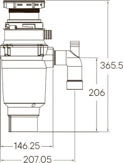 Измельчитель пищевых отходов Paulmark Intenso I-400 Standart