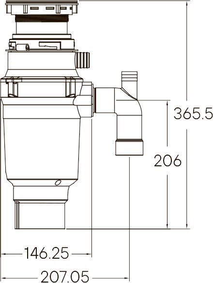 Измельчитель пищевых отходов Paulmark Intenso I-400 Standart
