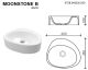 Раковина Whitecross Moonstone B 0728.040035.200 40см белый матовый