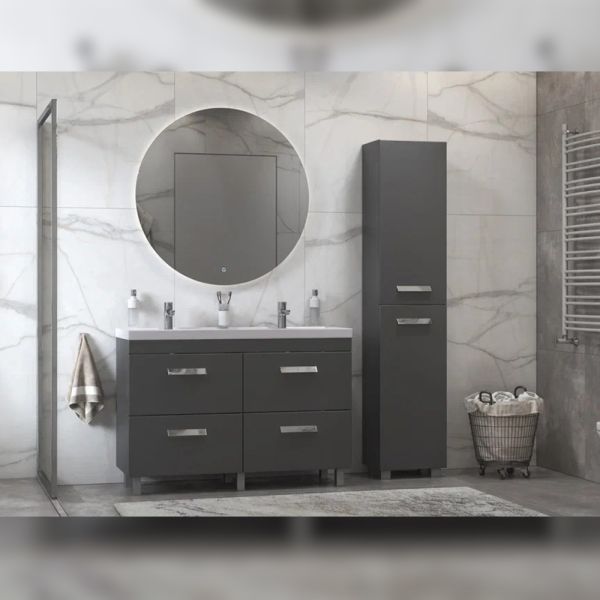 Тумба под раковину напольная Velvex Orlando tn.ORL.CLA.120.4Y графит, 120 см Тумба под раковину напольная Velvex Orlando tn.ORL.CLA.120.4Y графит, 120 см