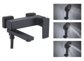 Смеситель для ванны Rose R2802H чёрный матовый Смеситель для ванны Rose R2802H чёрный матовый
