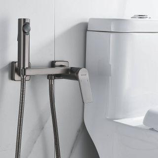 Гигиенический душ со смесителем Shevanik S4105T-1 оружейная сталь Гигиенический душ со смесителем Shevanik S4105T-1 оружейная сталь