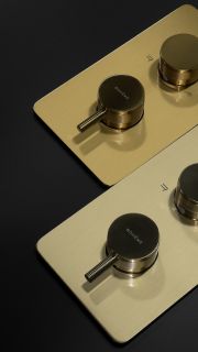 Встраиваемый смеситель для душа Boheme Cell 134-3-MG 3-х проходной термостатический золото матовое