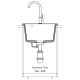 Кухонная мойка GranFest Urban 242 песочный