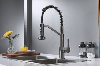Смеситель для кухни Shevanik S963T оружейная сталь Смеситель для кухни Shevanik S963T оружейная сталь