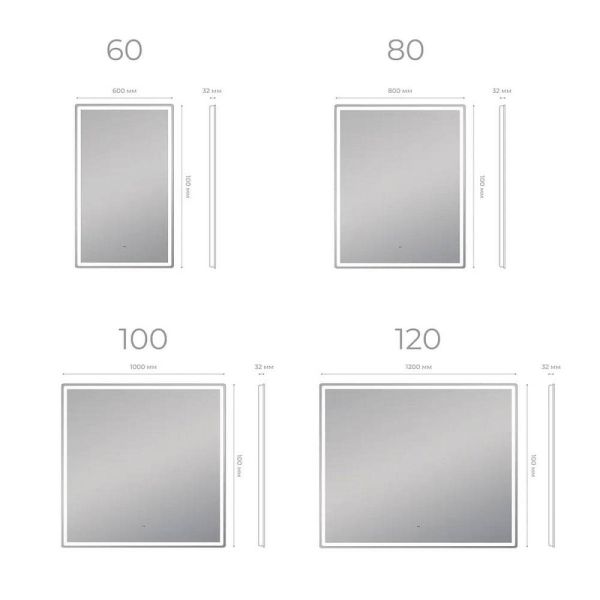 Зеркало с подсветкой Vigo Roberta Comfort 169 100 см