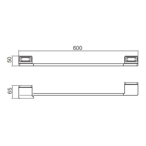 Полотенцедержатель Gappo G30801-9 60 см оружейная сталь Полотенцедержатель Gappo G30801-9 60 см оружейная сталь