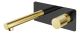 Встраиваемый смеситель для раковины Boheme Stick 125-BG.2 чёрный матовый/золото